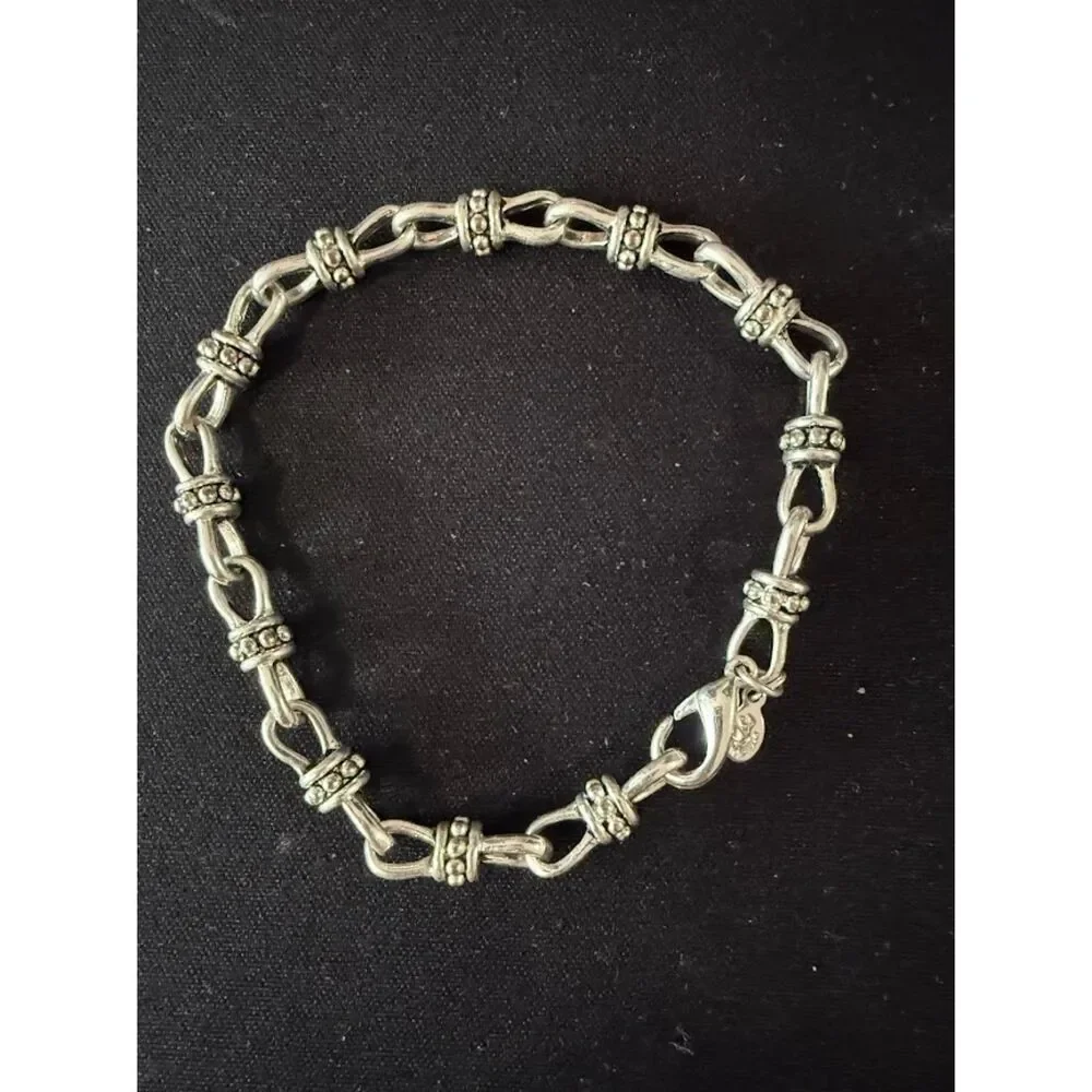 Premier Designs Lauren silver-plated link bracelet.